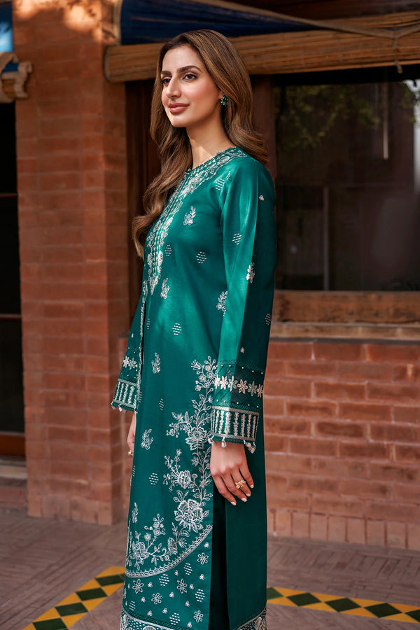KAAVISH FESTIVE LAWN BY FARASHA| TEAL GARLAND
