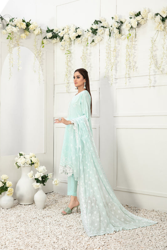 GARDENIA LAWN EMBROIDERED SEMI-STITCHED 3PC BY TAWAKKAL-D-8968