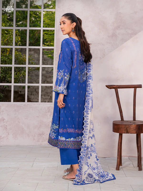 Mahlij By Gulljee Printed Embroidered Lawn Collection - D04