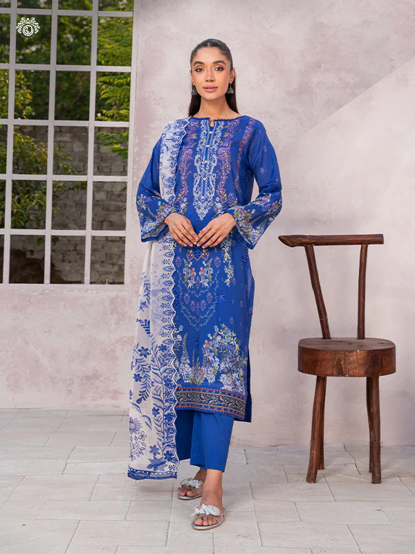 Mahlij By Gulljee Printed Embroidered Lawn Collection - D04