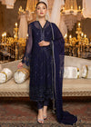 MERAKISH LUXURY CHIFFON UNSTITCHED 3P| BY SHAHZEB - NAVY BLUE