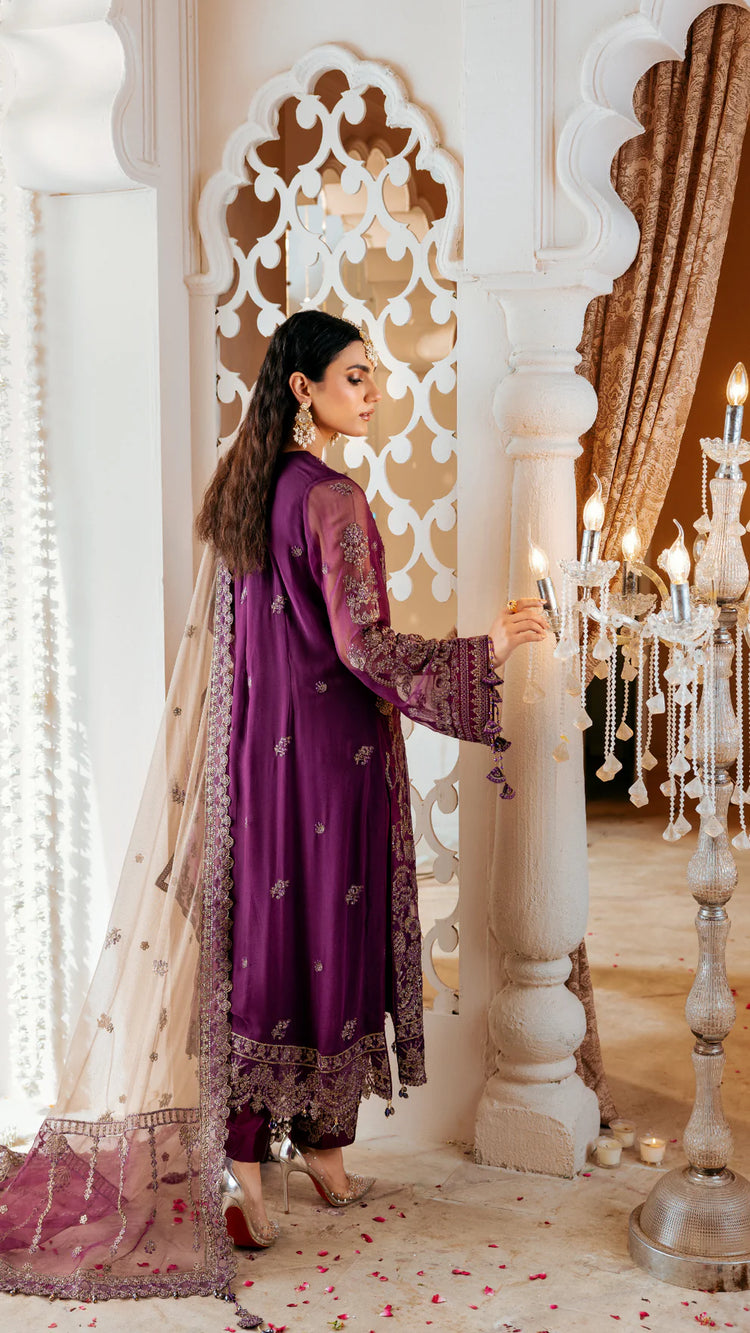 ZIRCON BY ZEBTAN UN-STITCHED 3PC | AFREEN ZQ-08
