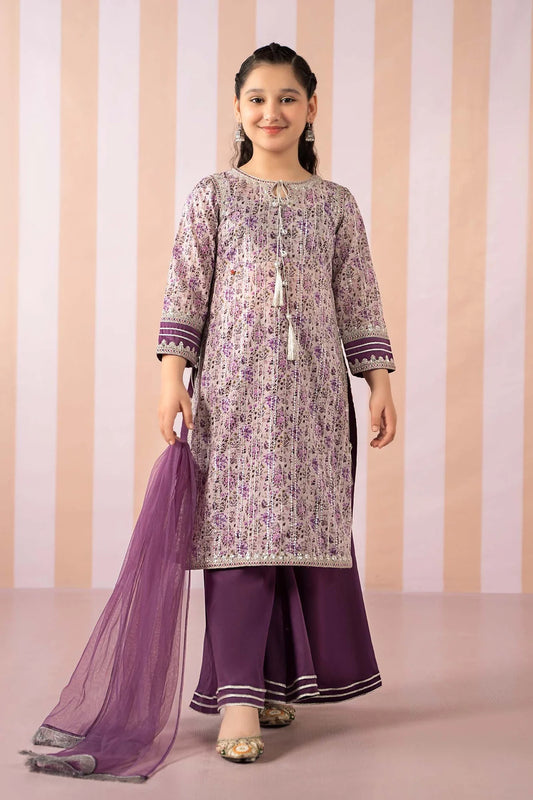 M KIDS BY MARIA B 2025 MKD-EF25-27 PURPLE