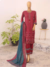 Humsafar By MTF Digital Printed Embroidery Lawn | Unstitched Suit D04