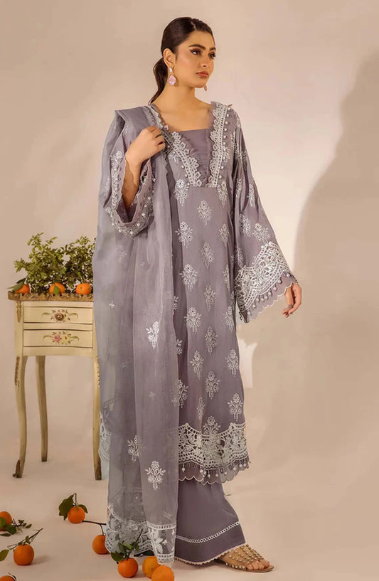 Adans Libas Embroidered Lawn Unstitched 3 Piece Suit - 4777