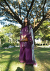 ELAF SIGNATURE EMBROIDERED LAWN 3PC | DARLING PLUM
