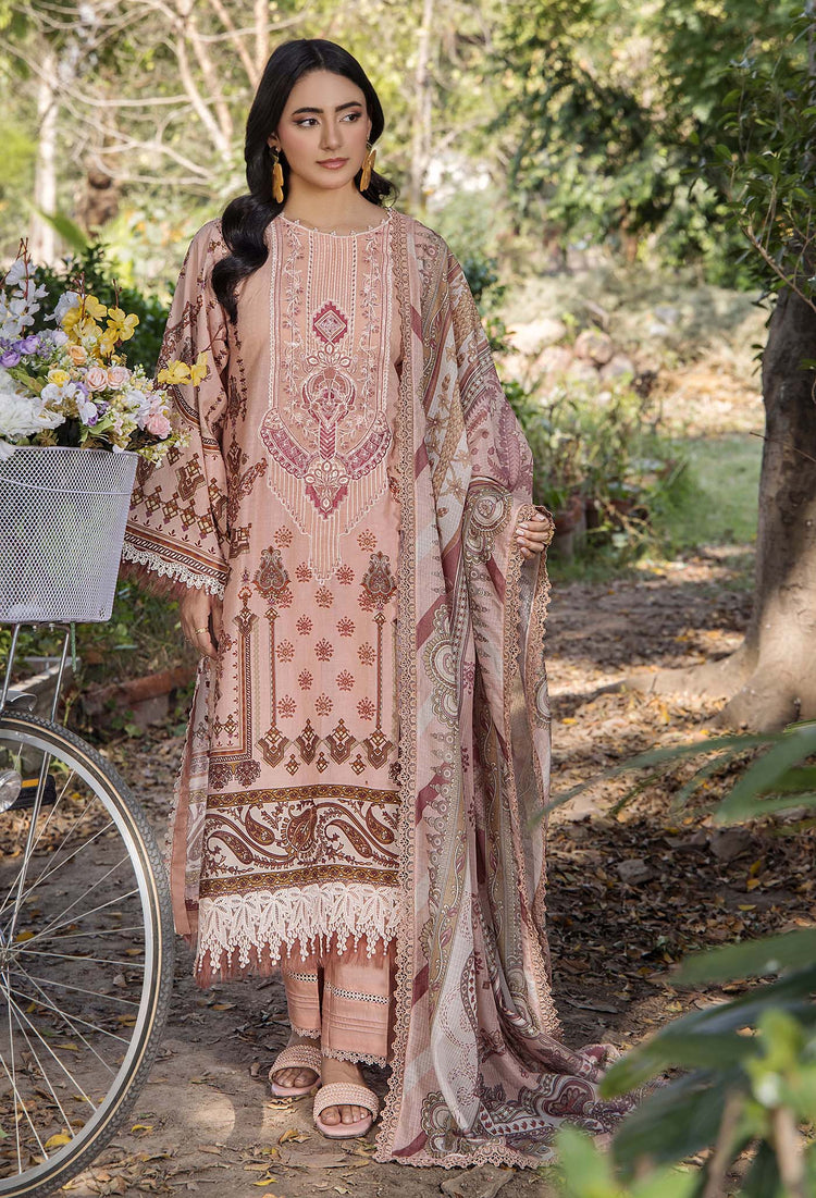 JASMINE UN-STITCHED LAWN  ADAN LIBAS -2363