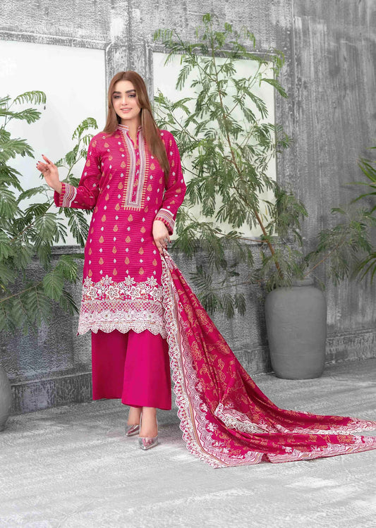 Sameeha Emb Paste Print Cutwork Dupatta By Tawakkal Fab D-1919