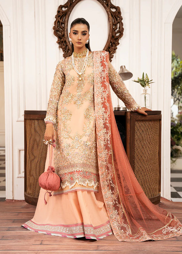 INAYAT ALIF BY AJR LUXURY WEDDING UN-STITCHED 3PC| SUN-KISSED