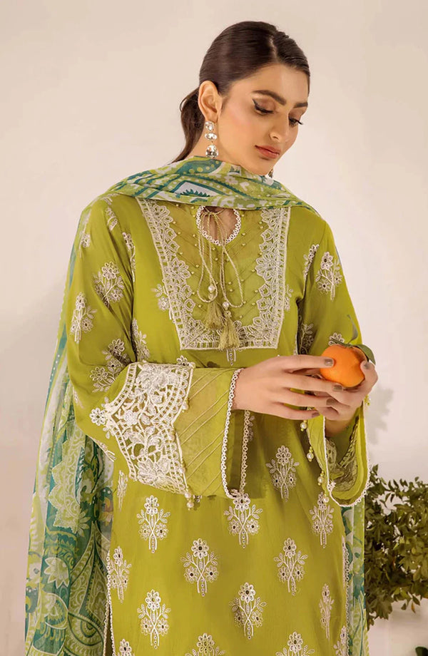 Adans Libas Embroidered Lawn Unstitched 3 Piece Suit - 4776
