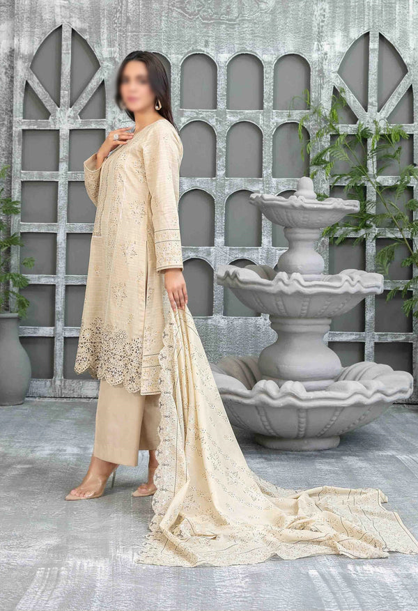 Sameeha Emb Paste Print Cutwork Dupatta By Tawakkal Fab D-1920