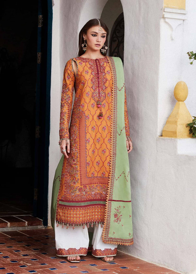 HUSSAIN REHAR LUXURY LAWN| UNSTITCHED 3PC| AMIRA