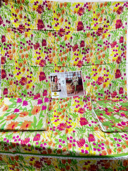 M PRINT UNSTITCHED LAWN A-1- D08