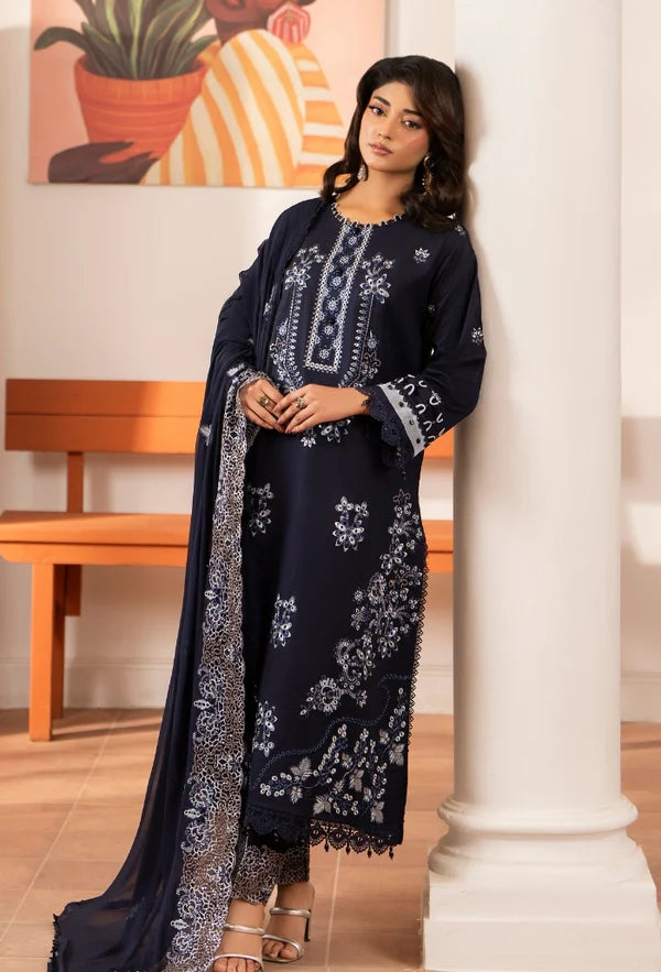 MERAKI BY HUMDUM UNSTITCHED LAWN D-09