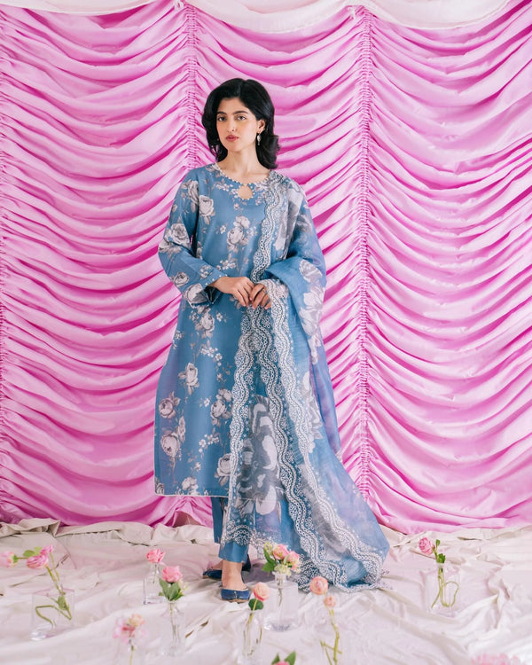 RINNESA BY AFRIZEH UN-STICHED 3PC|posy