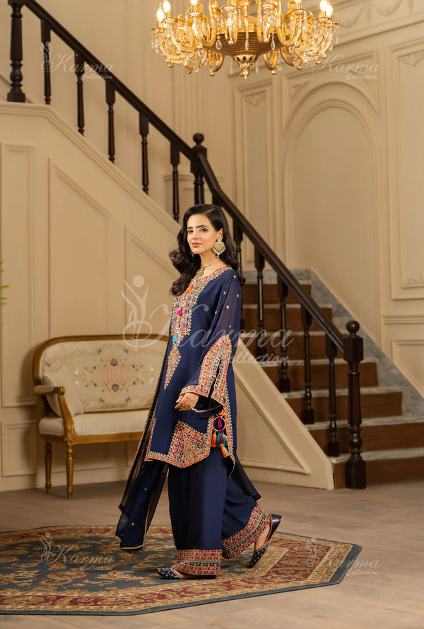 ROOHI KARMA- Navy Blue