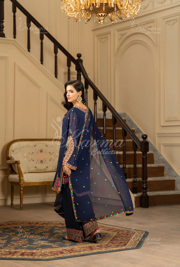 ROOHI KARMA- Navy Blue