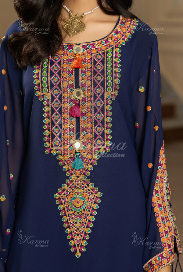 ROOHI KARMA- Navy Blue