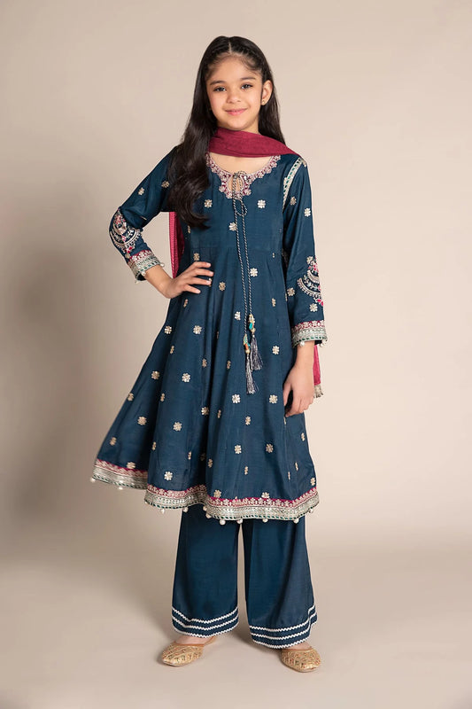 M KIDS BY MARIA B 2025 MKD-EF25-07 TEAL