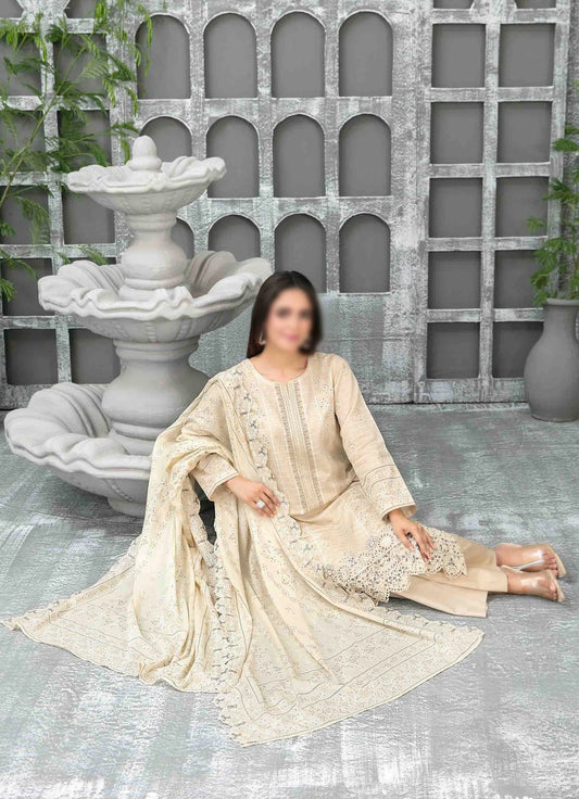 Sameeha Emb Paste Print Cutwork Dupatta By Tawakkal Fab D-1920