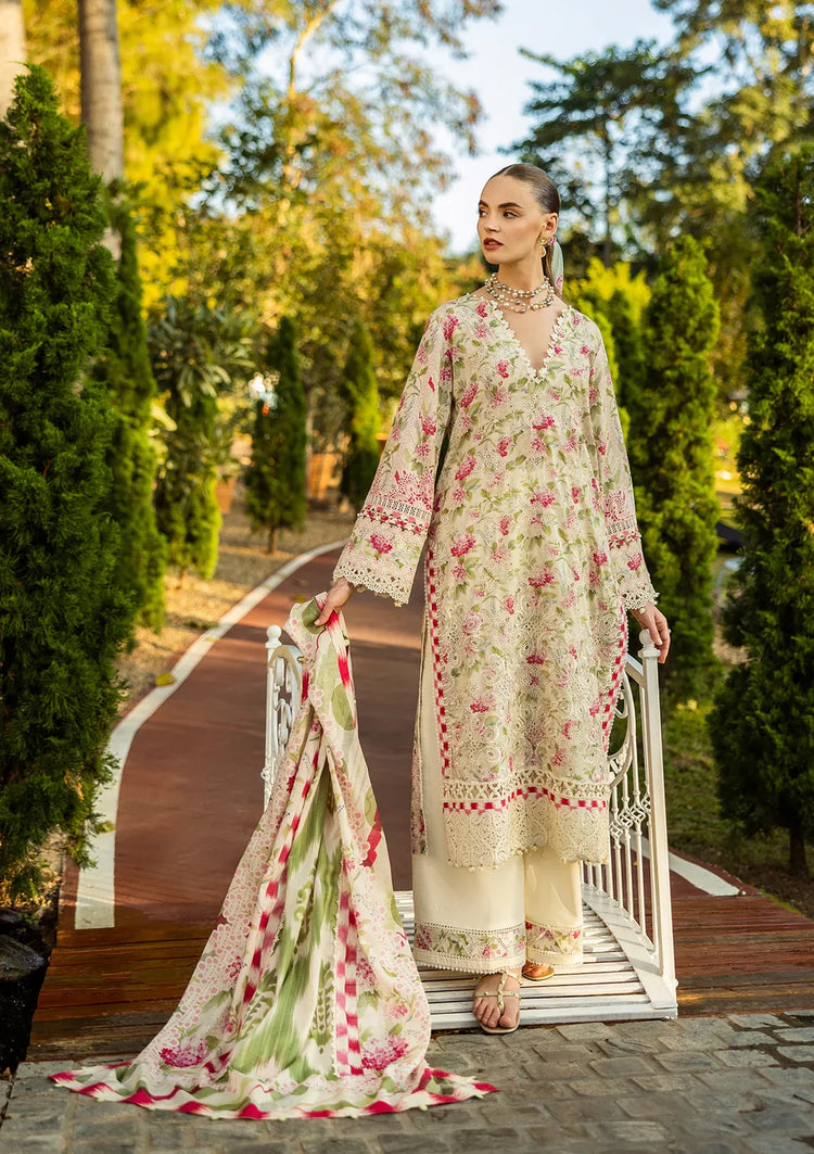 ELAF PRINT CHIKANKARI UN-STITCHED 3PC | ELK-02B