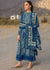 Dancing Paisleys - Cobalt-Crimson
