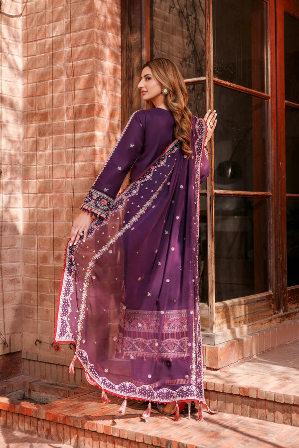 KAAVISH FESTIVE LAWN BY FARASHA| SHADOW BERRY