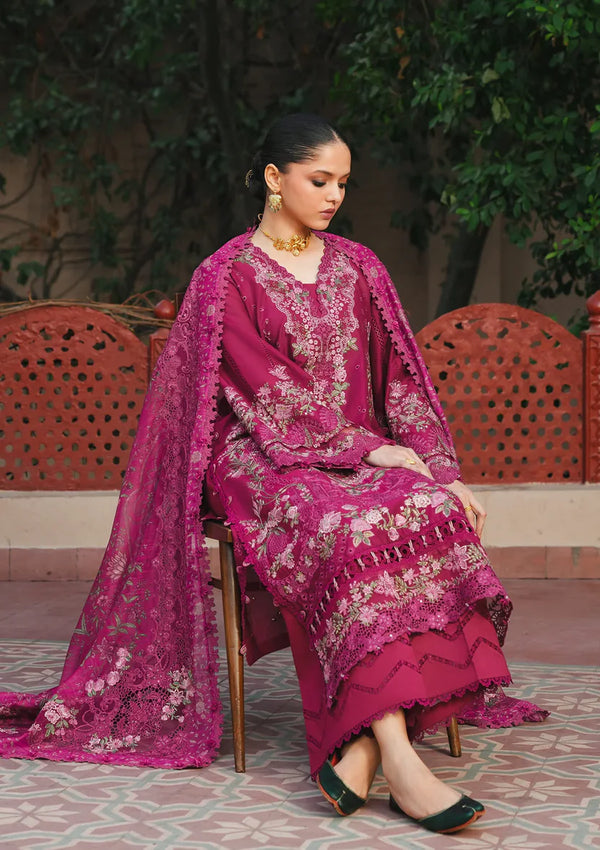 EK FASANA BY KAHF UN-STITCHED 3PC | KLB-7A NAVELI