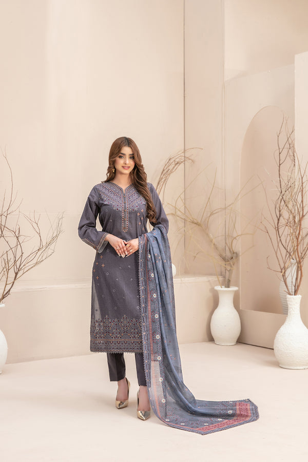 MAHLAA LAWN STITCHEDBY TAWAKKAL D-2785