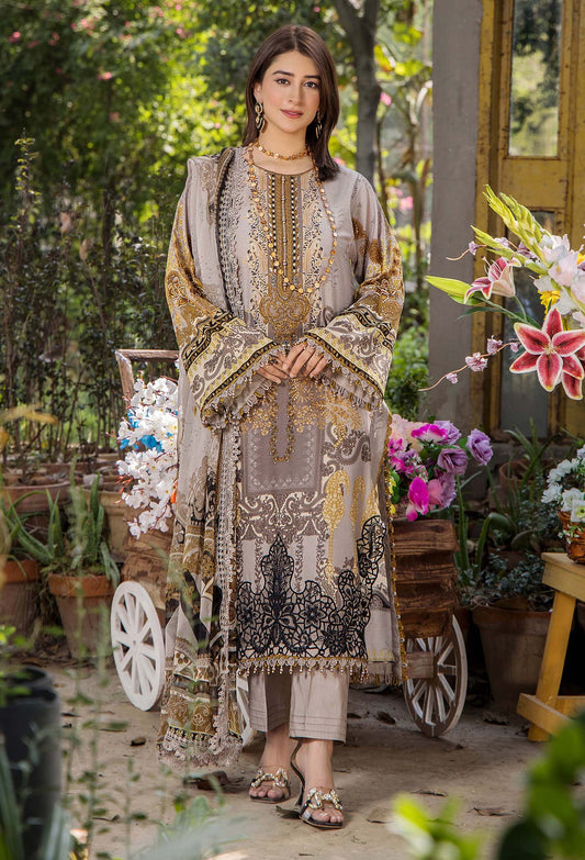 JASMINE UN-STITCHED LAWN  ADAN LIBAS -2364