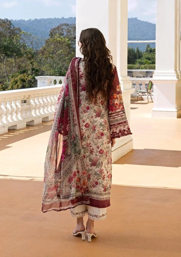 ELAF SIGNATURE EMBROIDERED LAWN 3PC | RUBY LADY