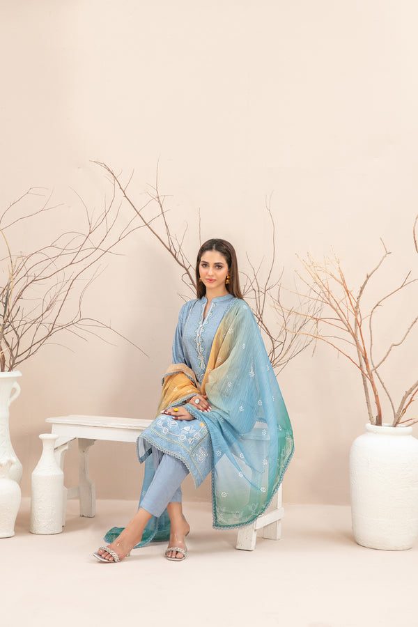 MAHLAA LAWN STITCHEDBY TAWAKKAL D-2786