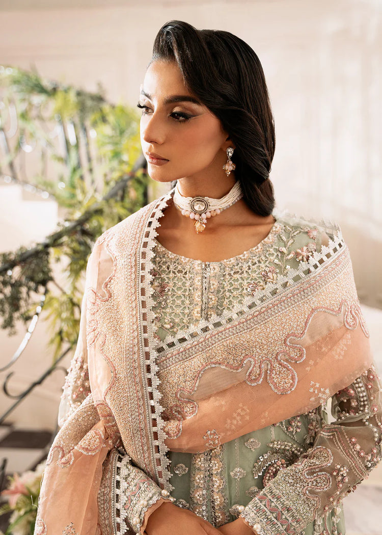 INAYAT ALIF BY AJR LUXURY WEDDING UN-STITCHED 3PC| TEEL-TALE