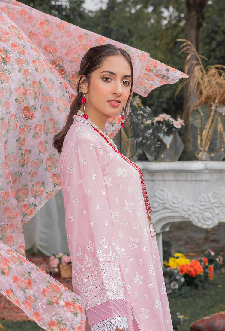 ADAN LIBAS CHIKANKARI UN-STITCHED LAWN - 08