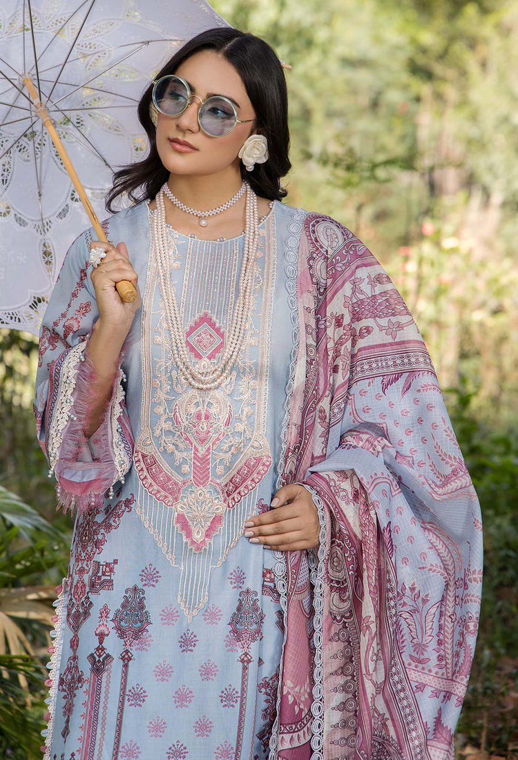 JASMINE UN-STITCHED LAWN  ADAN LIBAS -2365