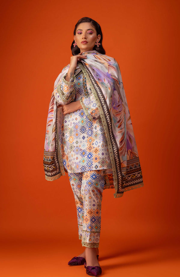 Coco Al Zohaib Popup Cambric 3 Piece Unstitched-CPC-2-24-05