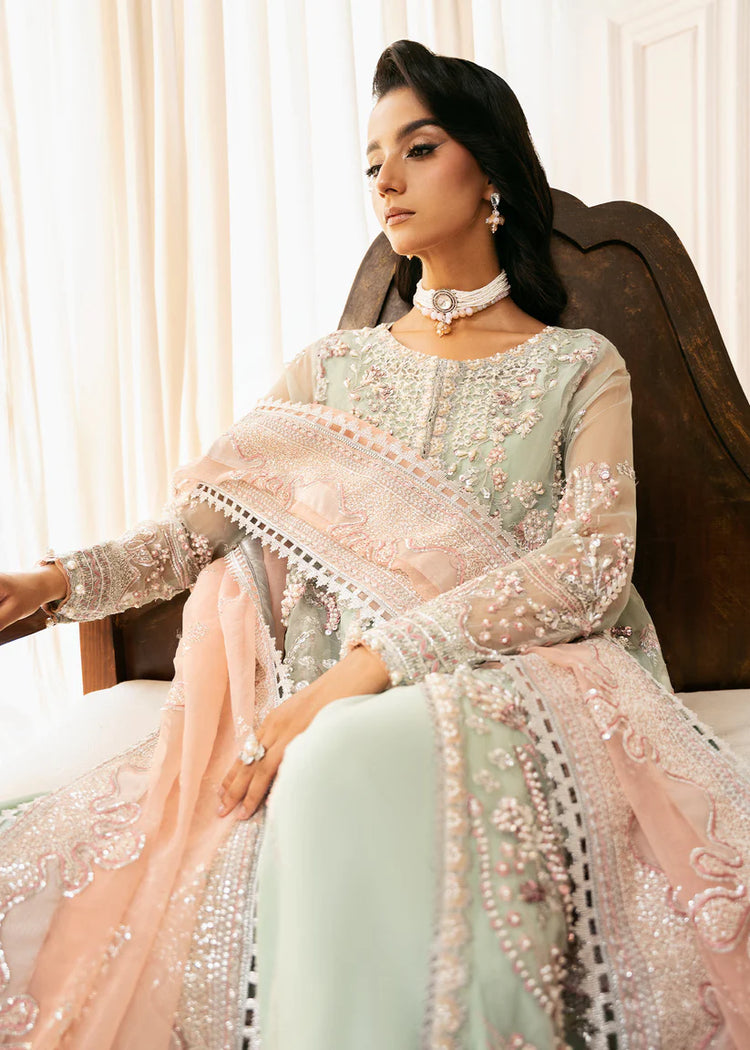 INAYAT ALIF BY AJR LUXURY WEDDING UN-STITCHED 3PC| TEEL-TALE