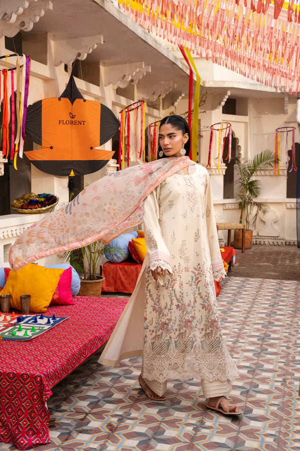 BASANT CHIKANKARI LUXURY BY FLORENT UNSTITCHED| 2026-FBC -5A