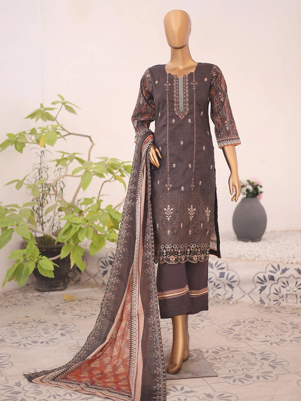 Humsafar By MTF Digital Printed Embroidery Lawn | Unstitched Suit D06