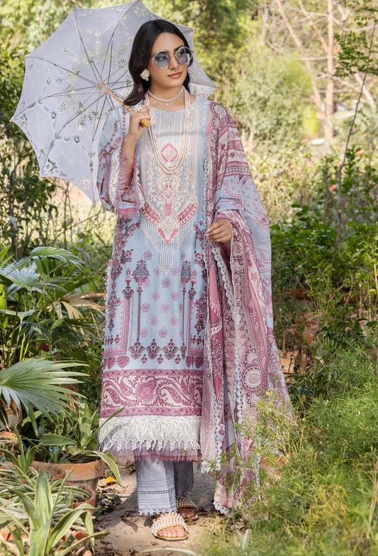 JASMINE UN-STITCHED LAWN  ADAN LIBAS -2365