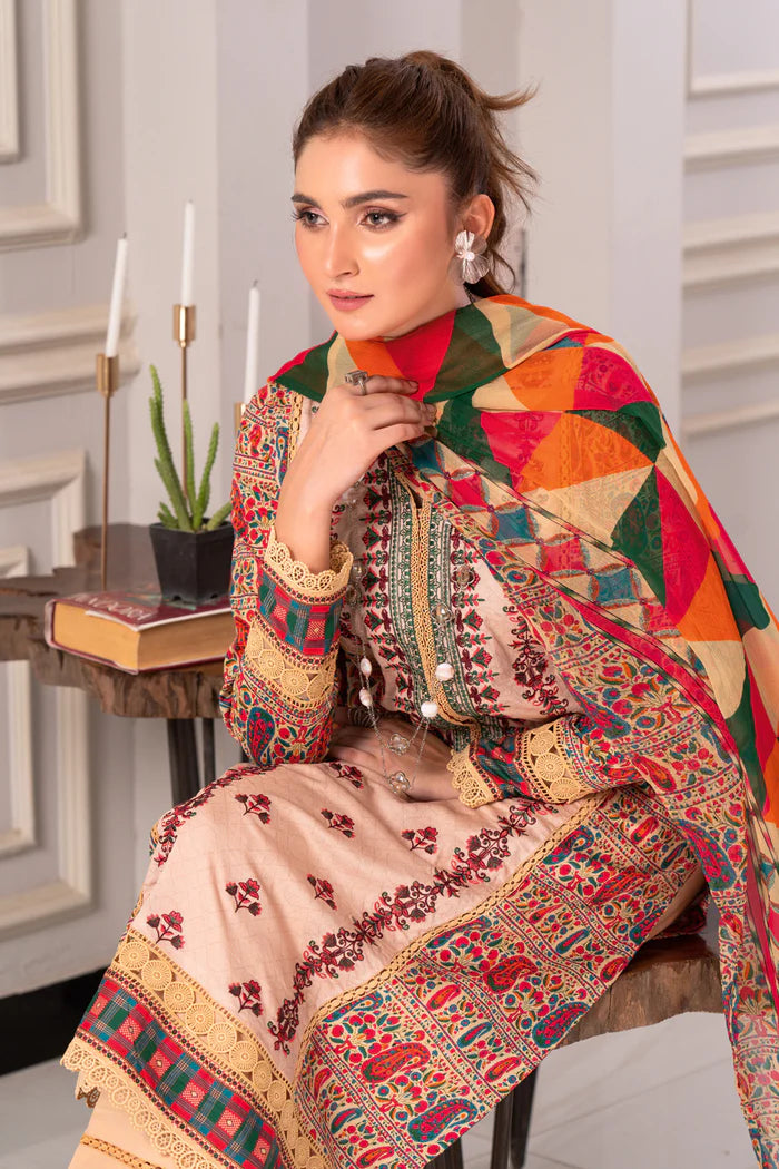 RANIA BY JOHRA UN-STITCHED 3PC | JH-972-RI