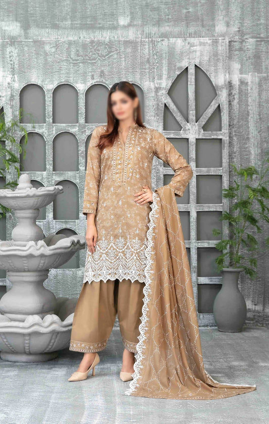 Sameeha Emb Paste Print Cutwork Dupatta By Tawakkal Fab D-1921