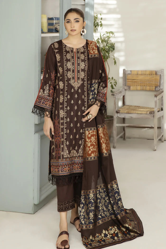 BLOSSOM BY JOHRA JACQUARD UN-STITCHED 3PC | JH-756-BM