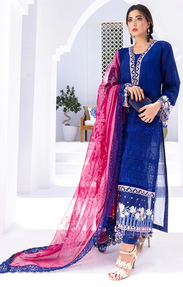 RUNGKARI EMBROIDERED LAWN UN-STITCHED 3PC BY MAHIYMAAN - A06