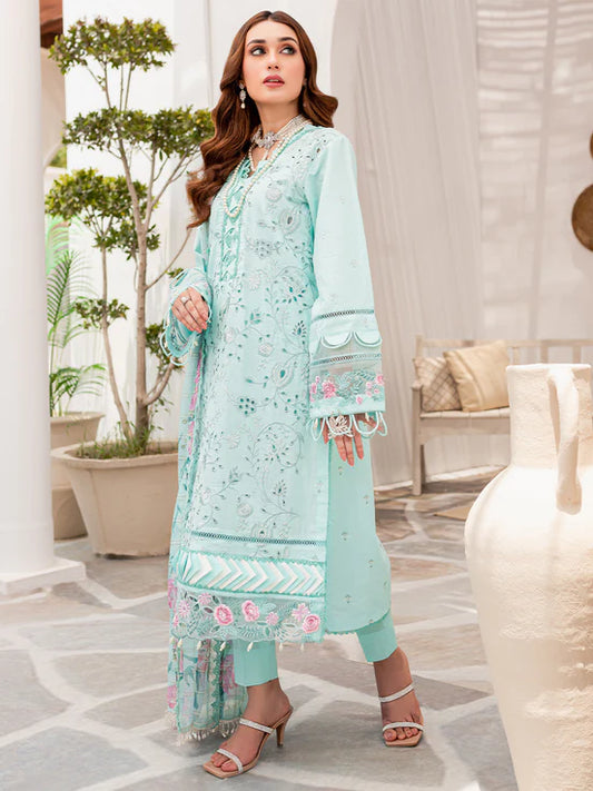 DASTAK FESTIVE LAWN UN-STITCHED BY PARISHAY -DF-08