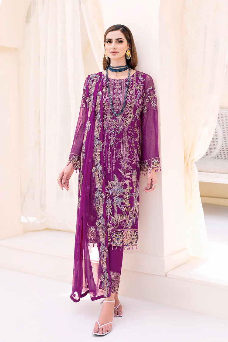 RAMSHA CHIFFON EMBROIDERED UN-STITCHED D-2307