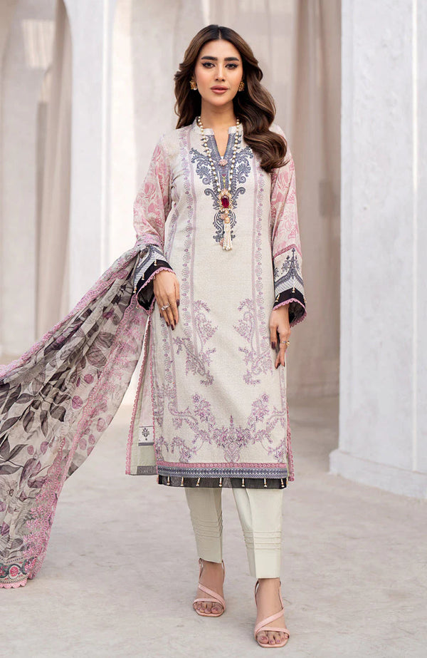 SUNSHINE BLOOM BY ALZOHAIB UN-STITCHED 3PC| D-07