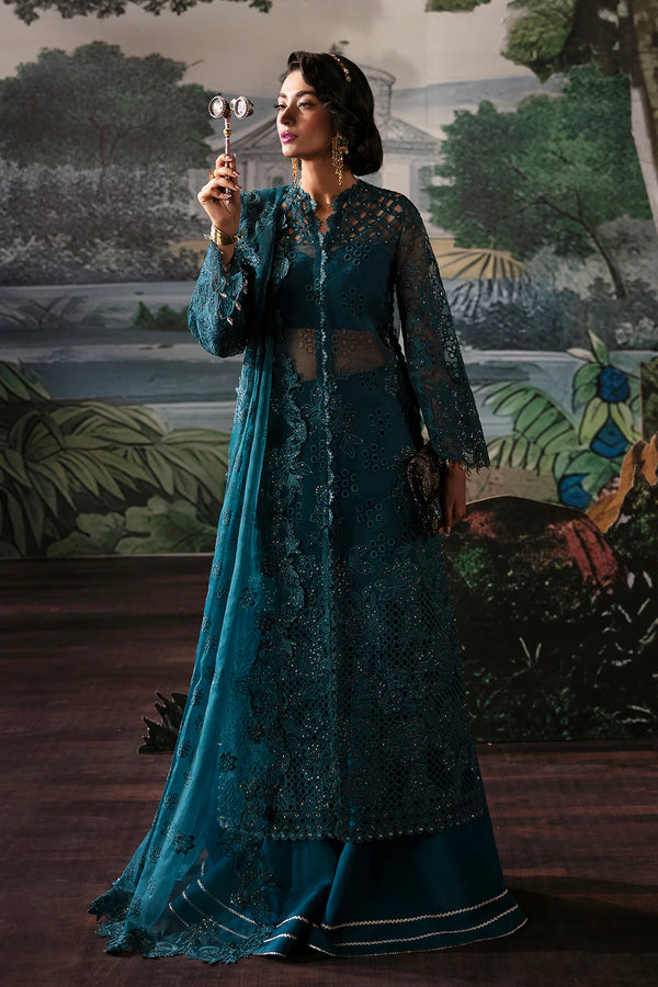 LA FUCHSIA FESTIVE UNSTITCHED BY AFROZEH - ALBA