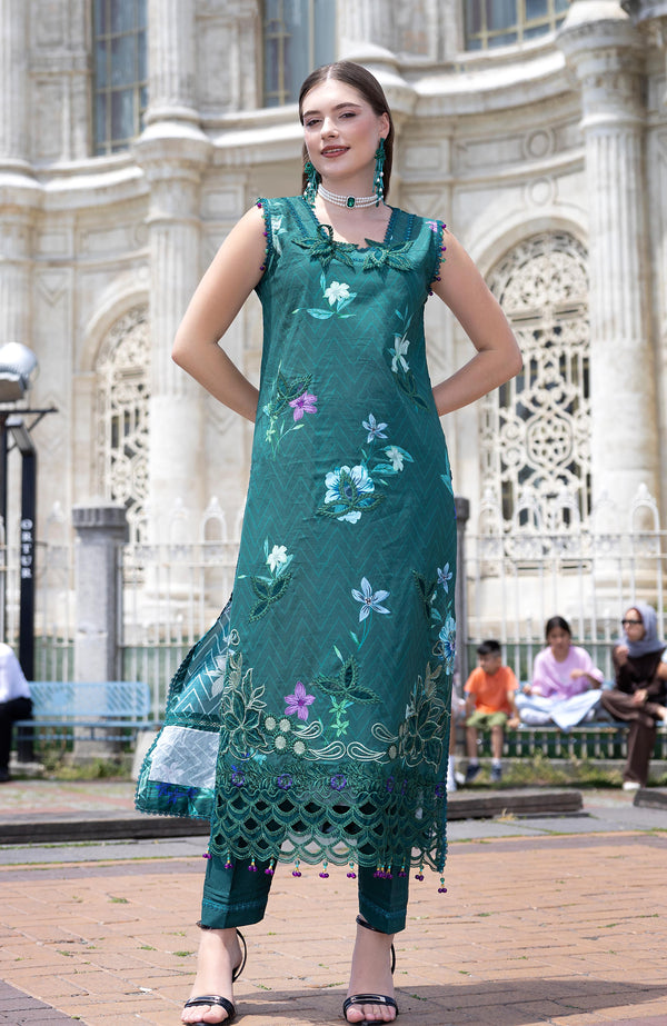 SUNSHINE BLOOM BY ALZOHAIB UN-STITCHED 3PC | D-07