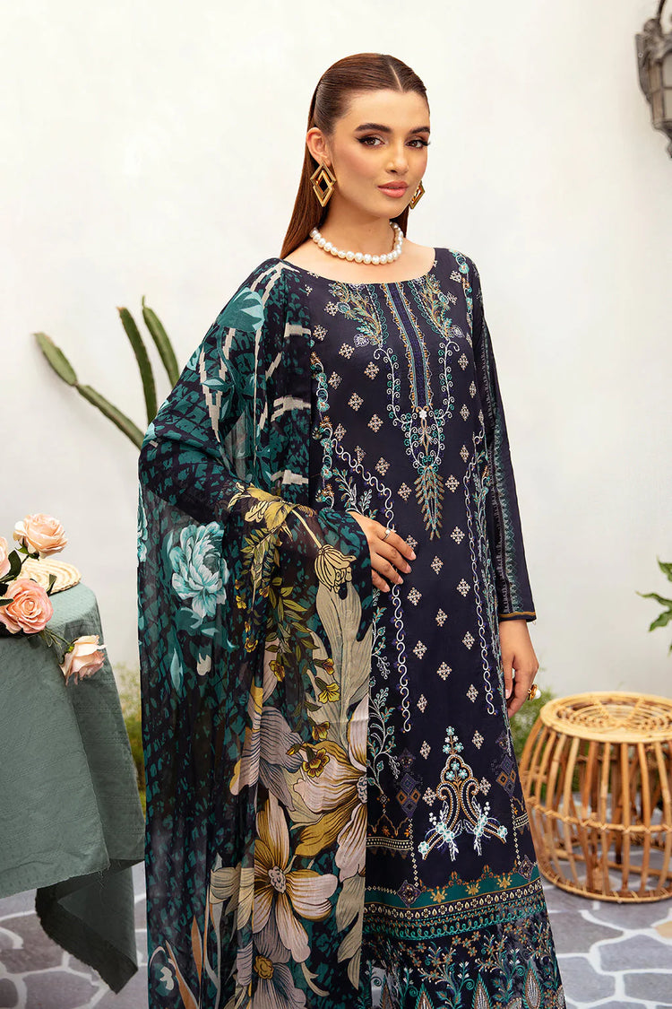 MASHAAL BY RAMSHA LUXURY LAWN-3PC | L-1207